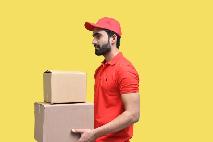 A delivery person to deliver directly to your home. All artworks you buy from us are delivered directly to your home.